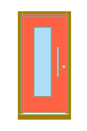 TOP T&uuml;rblatt mit Glasausschnitt