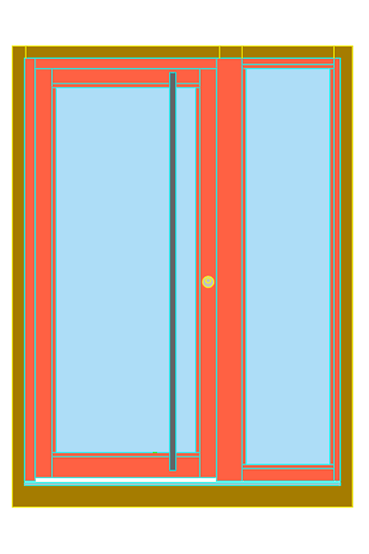 TOP Seitenteil/T&uuml;rblatt mit Glasausschnitt
